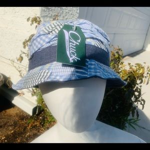 Chuck bucket hat one size bright blue and white